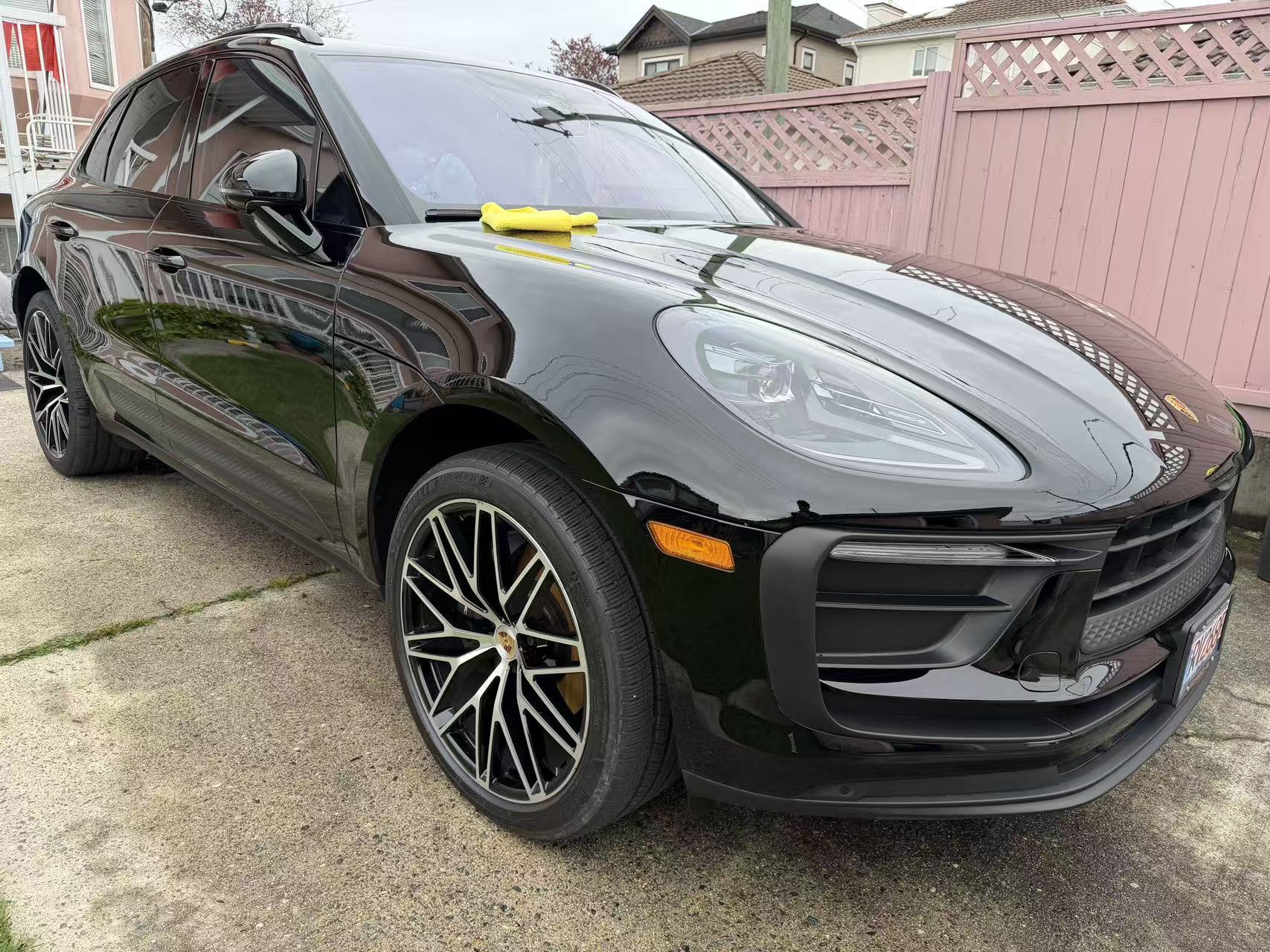 Black Porsche after exterior detailing